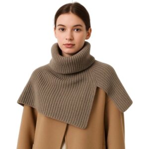 Warme grote colsjaal Beige Bruin