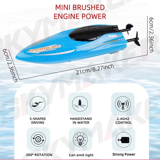Afstandsbestuurbare Mini Speedboot - Afbeelding 5