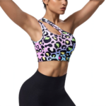 One Shoulder Dames Sporttop