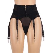 Hoge Taille Slip Met Jarretels