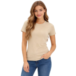 Basic Dames T-shirt Gebroken Wit