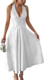 Elegante Witte Halter Jurk