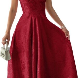 Elegante Halter Jurk Rood