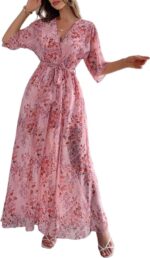 Roze Jurk met Bloemen patroon