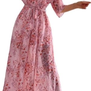 Roze Jurk met Bloemen patroon