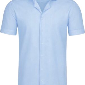 Heren Overhemd korte Mouwen Lichtblauw