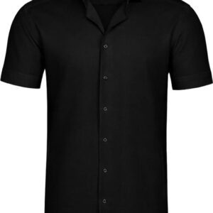 Heren Overhemd korte Mouwen Zwart