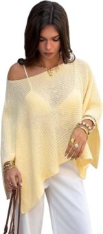 Gele Dames Poncho Top