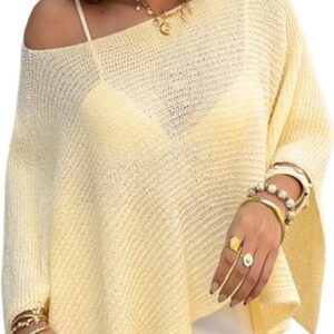 Gele Dames Poncho Top