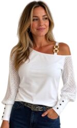 Open Schouder Dames T-shirt 