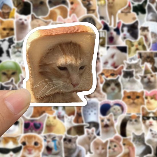 100 grappige Kat Stickers - Afbeelding 4