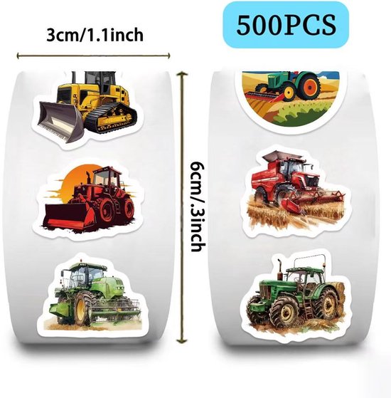 500 Tractor Stickers - Afbeelding 6