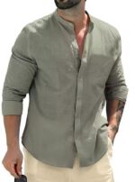 Heren blouse katoen Groen