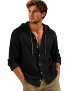 Relax Blouse met Capuchon Zwart