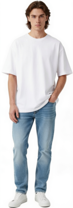 Stiffy Oversized Heren Shirt Wit